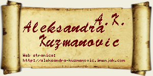 Aleksandra Kuzmanović vizit kartica